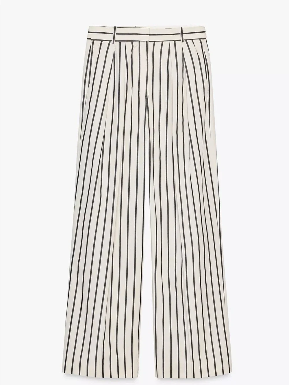 Zara ZW Collection Striped Pleated Pants